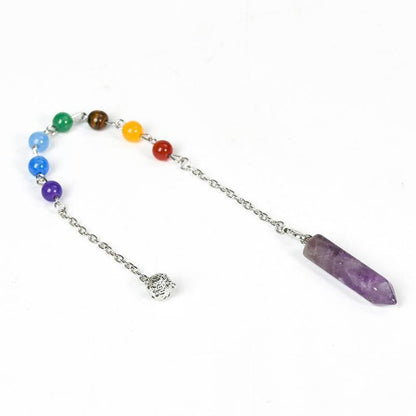 Seven Chakra Energy Crystal Pendulum