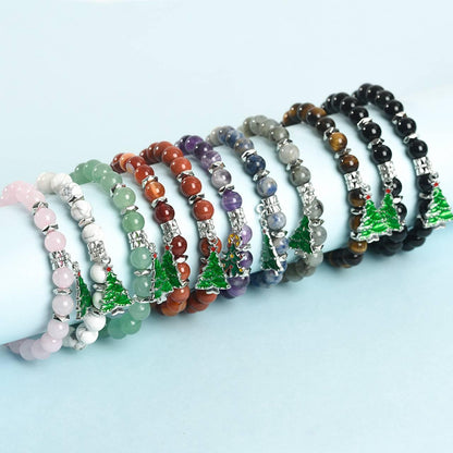 Christmas Tree Charm Crystal Bracelet