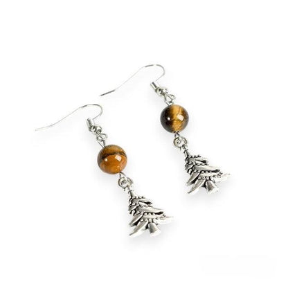 Christmas Tree Crystal Bead Earrings