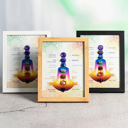 Classic Raw Stone Seven Chakra Frame