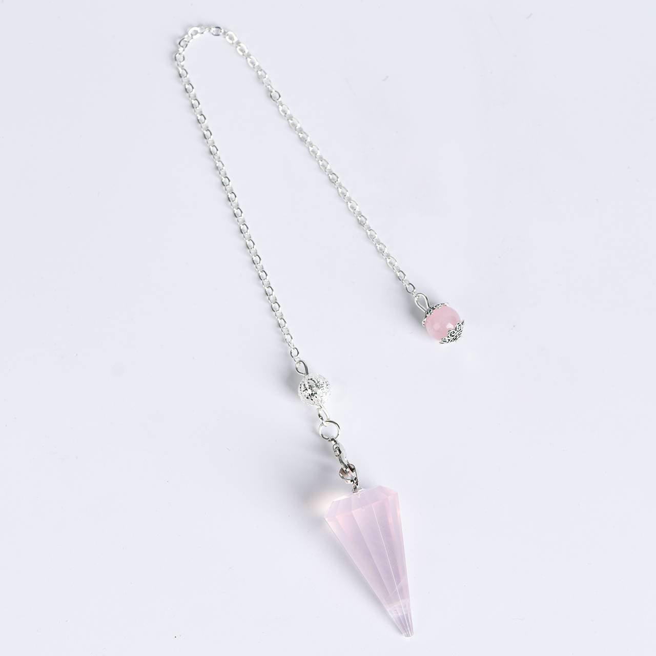 Twelve Faceted Cone Energy Crystal Pendulum