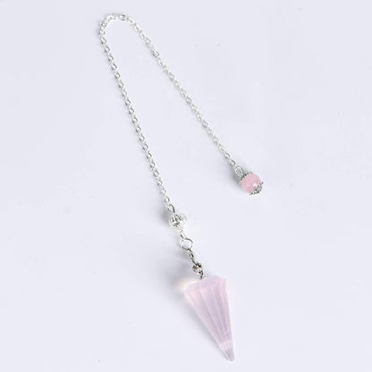 Twelve Faceted Cone Energy Crystal Pendulum