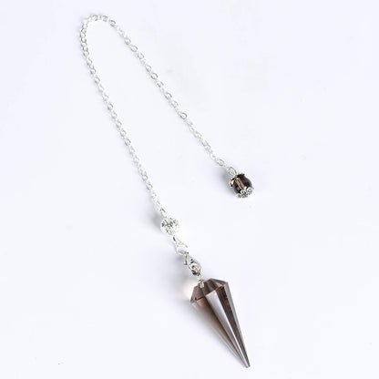 Twelve Faceted Cone Energy Crystal Pendulum