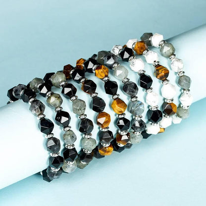 Faceted Dual Gemstone Energy Bracelet