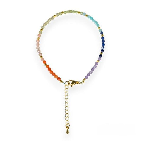 Faceted Chakra Energy Crystal Bracelet