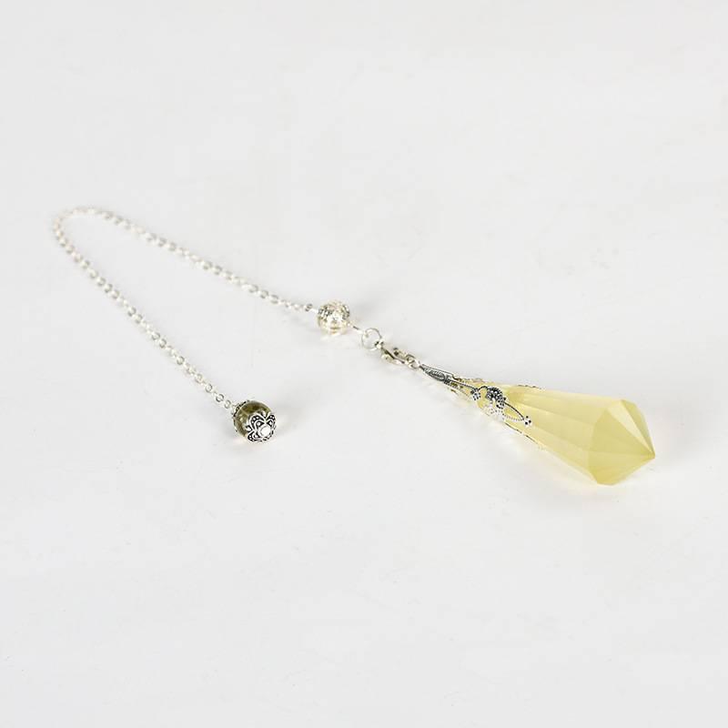 Twelve Faceted Natural Energy Crystal Pendulum