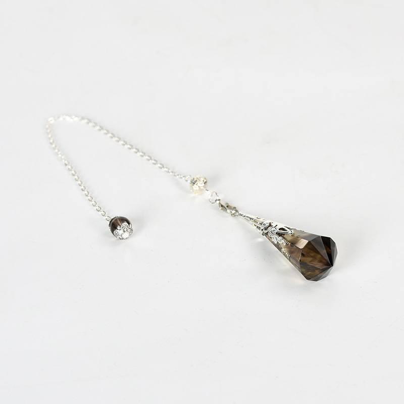 Twelve Faceted Natural Energy Crystal Pendulum