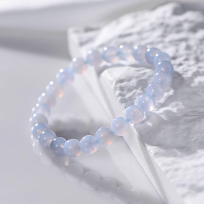 Premium Blue Veined Agate Crystal Bracelet