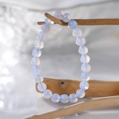 Premium Blue Veined Agate Crystal Bracelet