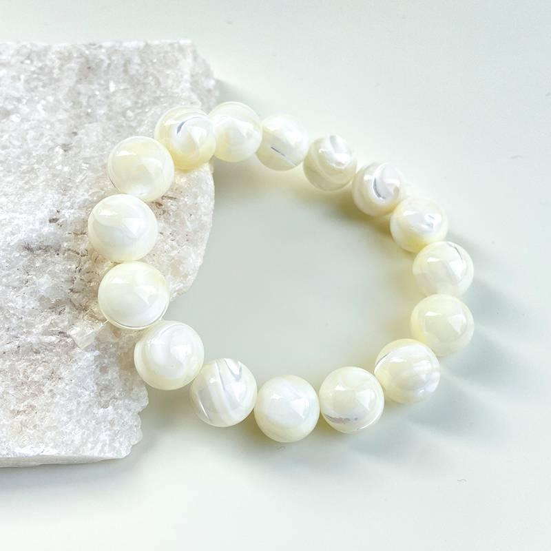 Premium Deep Sea Silver Thread Shell Bracelet