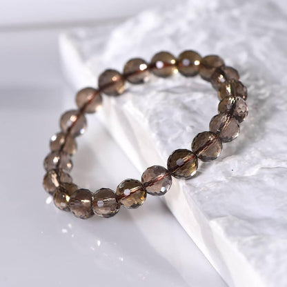 Premium Faceted Smoky Quartz Bracelet