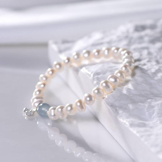 Premium Freshwater Pearl & Crystal Bracelet