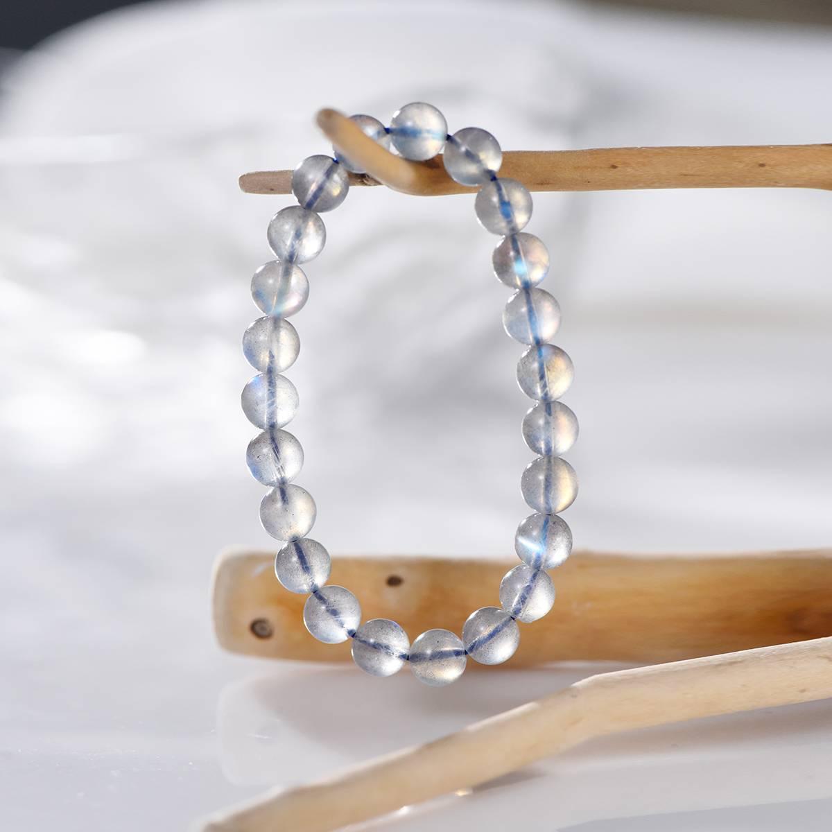 Premium Gray Moonstone Crystal Bracelet