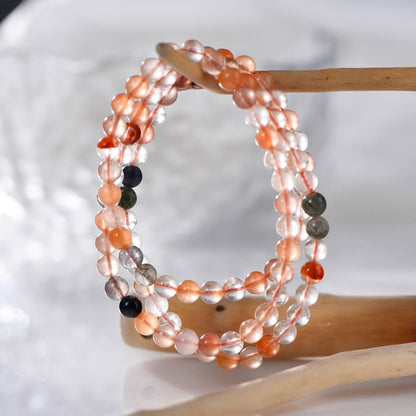 Premium Multi-Layer Rainbow Rutilated Quartz Bracelet