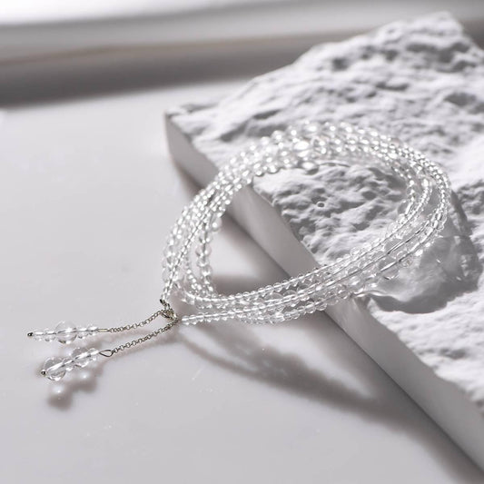 Premium White Quartz Convertible Necklace & Bracelet