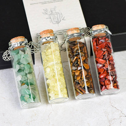 Seven Chakra Crystal Chip Bottle Set