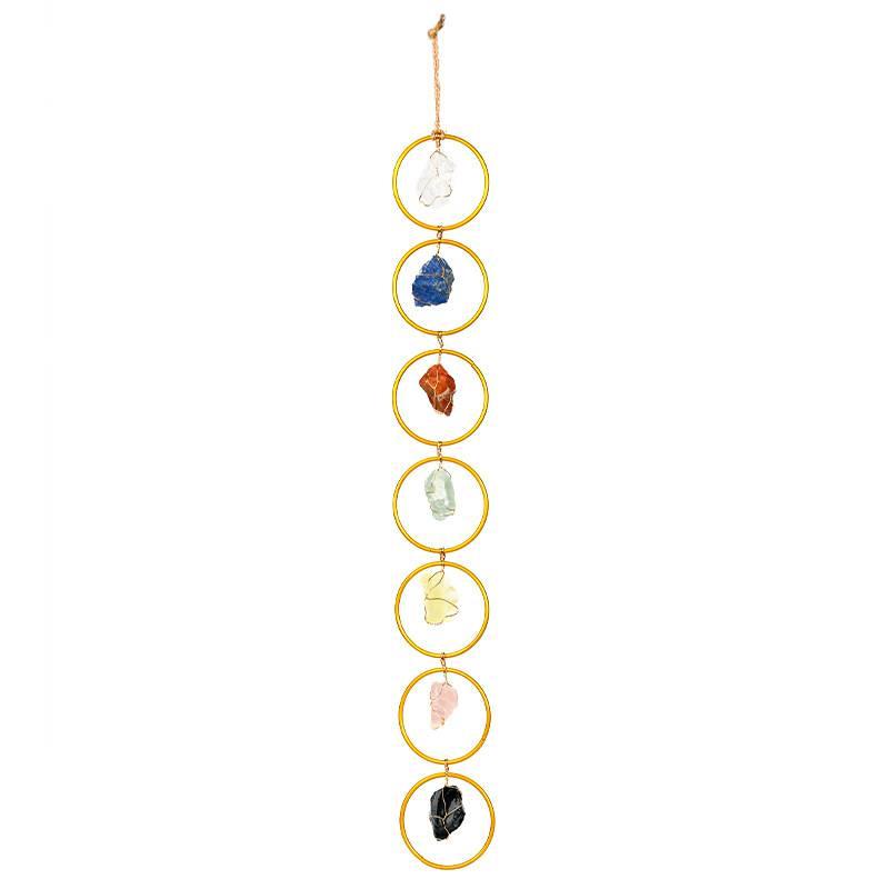 Seven Chakra Raw Crystal Hanging Ornament