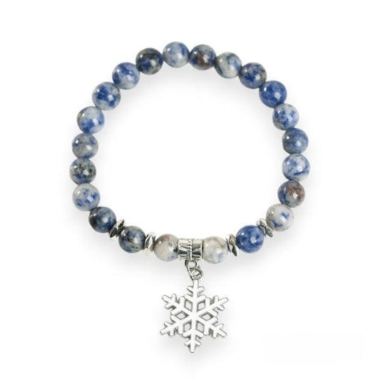 Snowflake Charm Crystal Bracelet