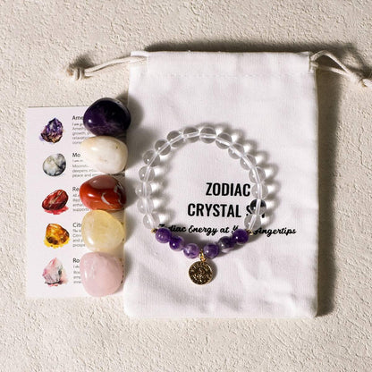 Zodiac Healing Stone Bracelet Gift Set