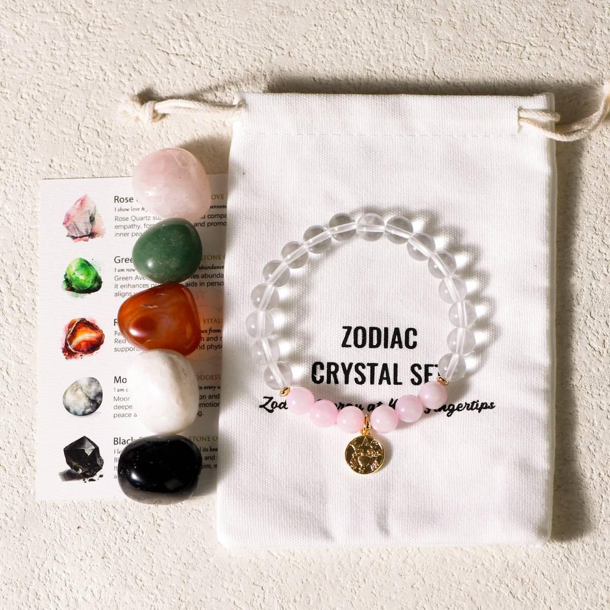 Zodiac Healing Stone Bracelet Gift Set