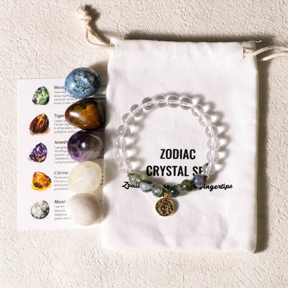 Zodiac Healing Stone Bracelet Gift Set