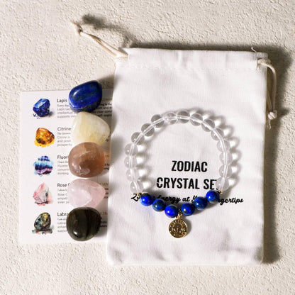 Zodiac Healing Stone Bracelet Gift Set