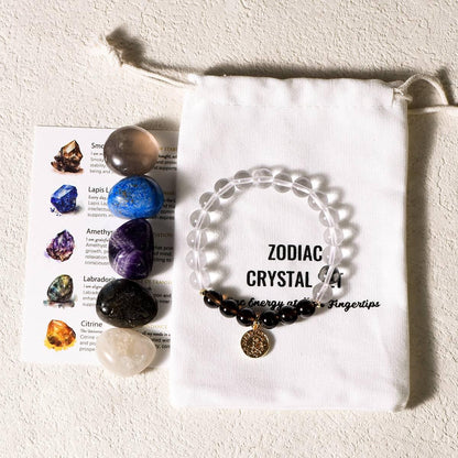 Zodiac Healing Stone Bracelet Gift Set