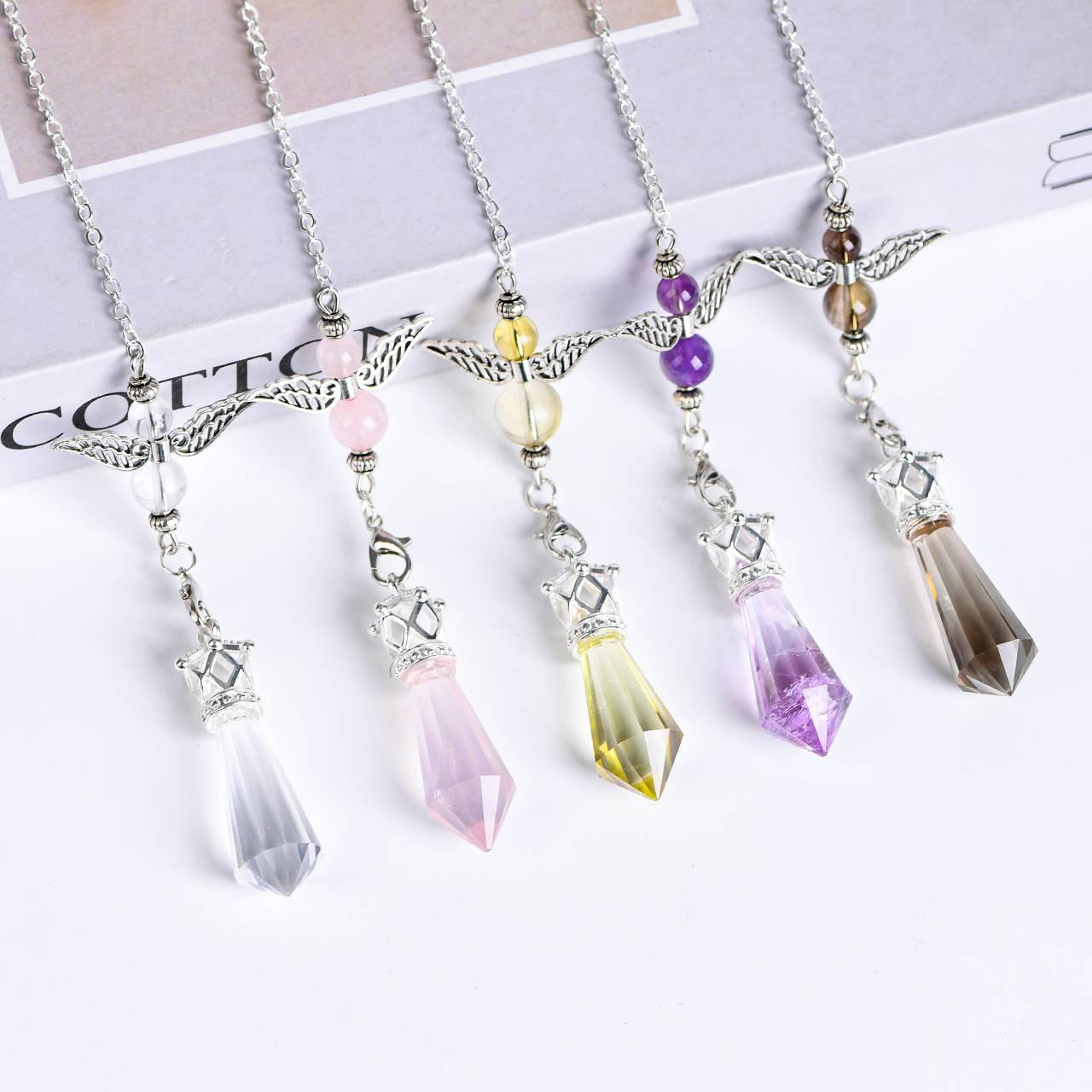 Twelve Faceted Angel Energy Crystal Pendulum