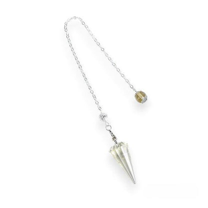 Twelve Faceted Cone Energy Crystal Pendulum