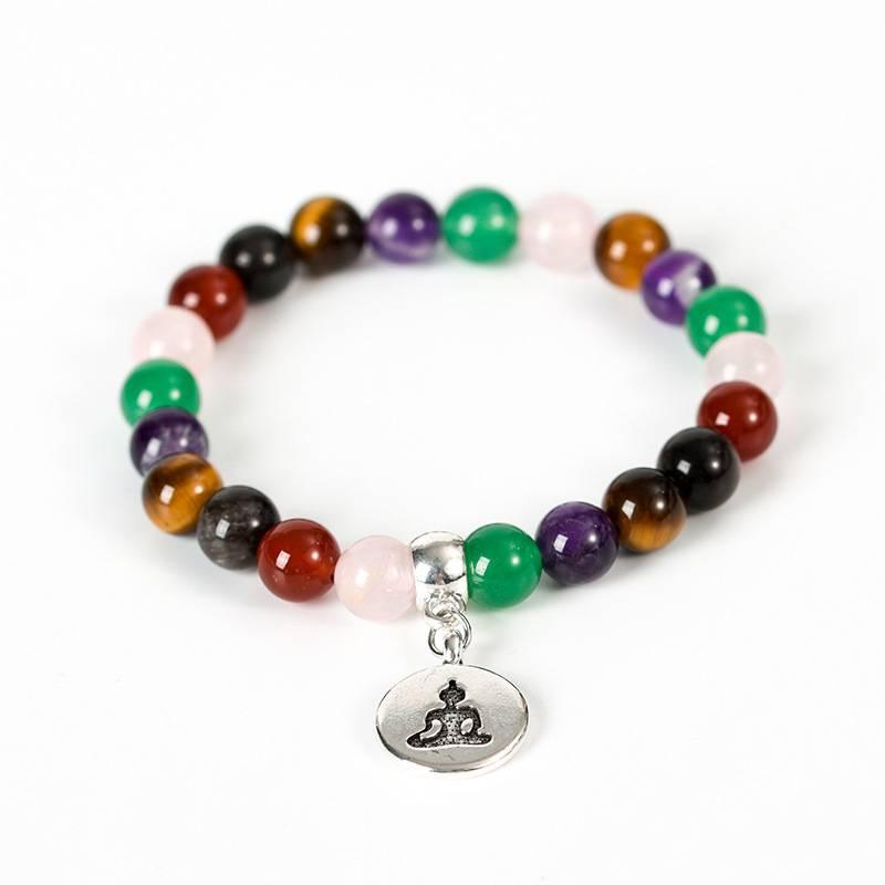 Seven Chakra Colorful Crystal Healing Accessory Bracelet