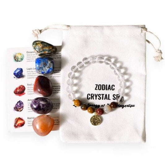 Zodiac Healing Stone Bracelet Gift Set