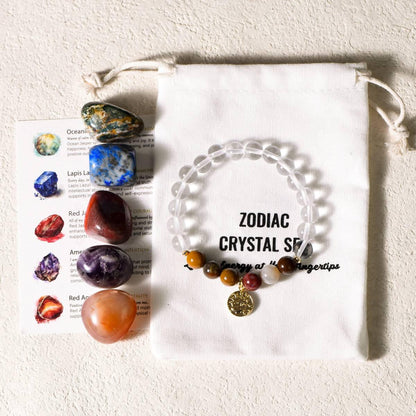 Zodiac Healing Stone Bracelet Gift Set