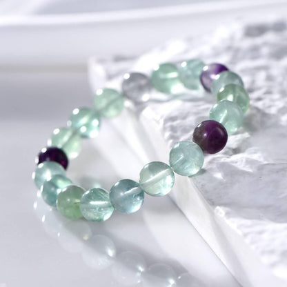 Premium Green Fluorite Crystal Bracelet