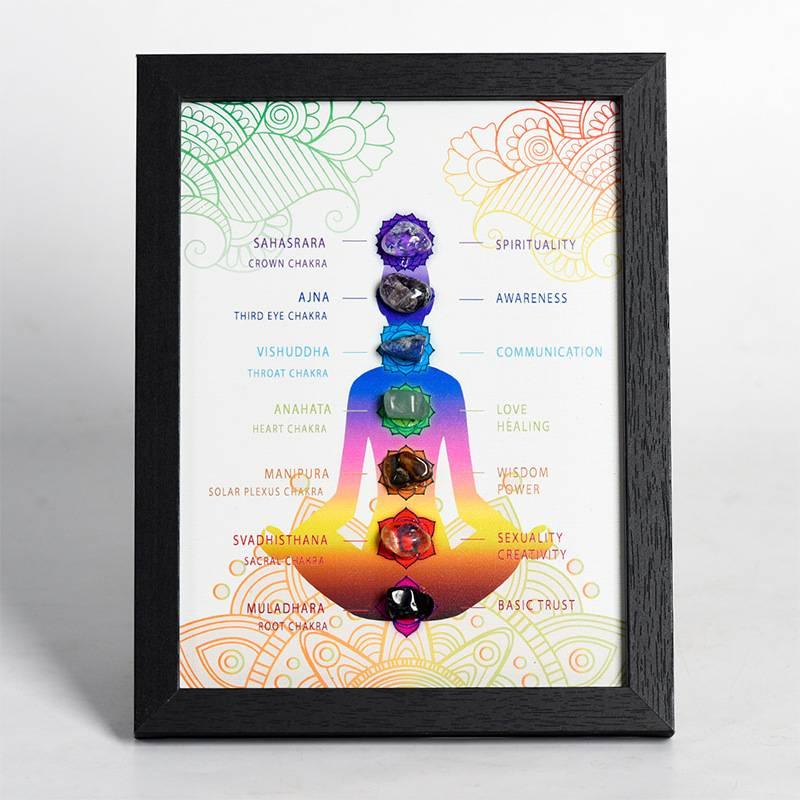 Classic Raw Stone Seven Chakra Frame