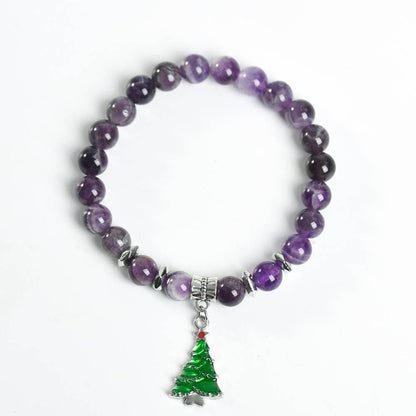 Christmas Tree Charm Crystal Bracelet