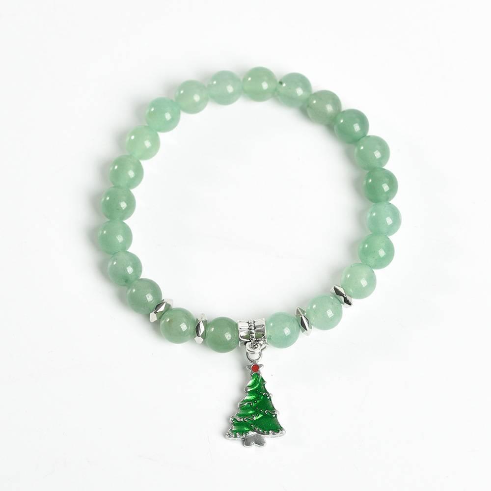 Christmas Tree Charm Crystal Bracelet