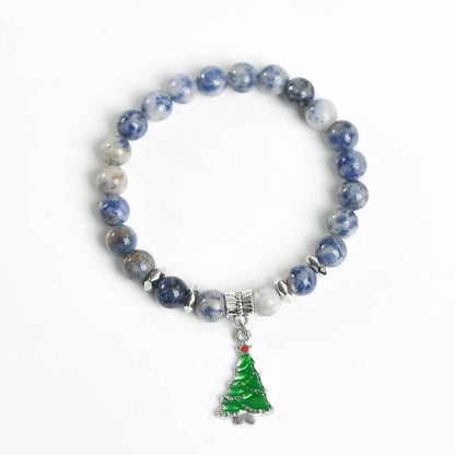 Christmas Tree Charm Crystal Bracelet