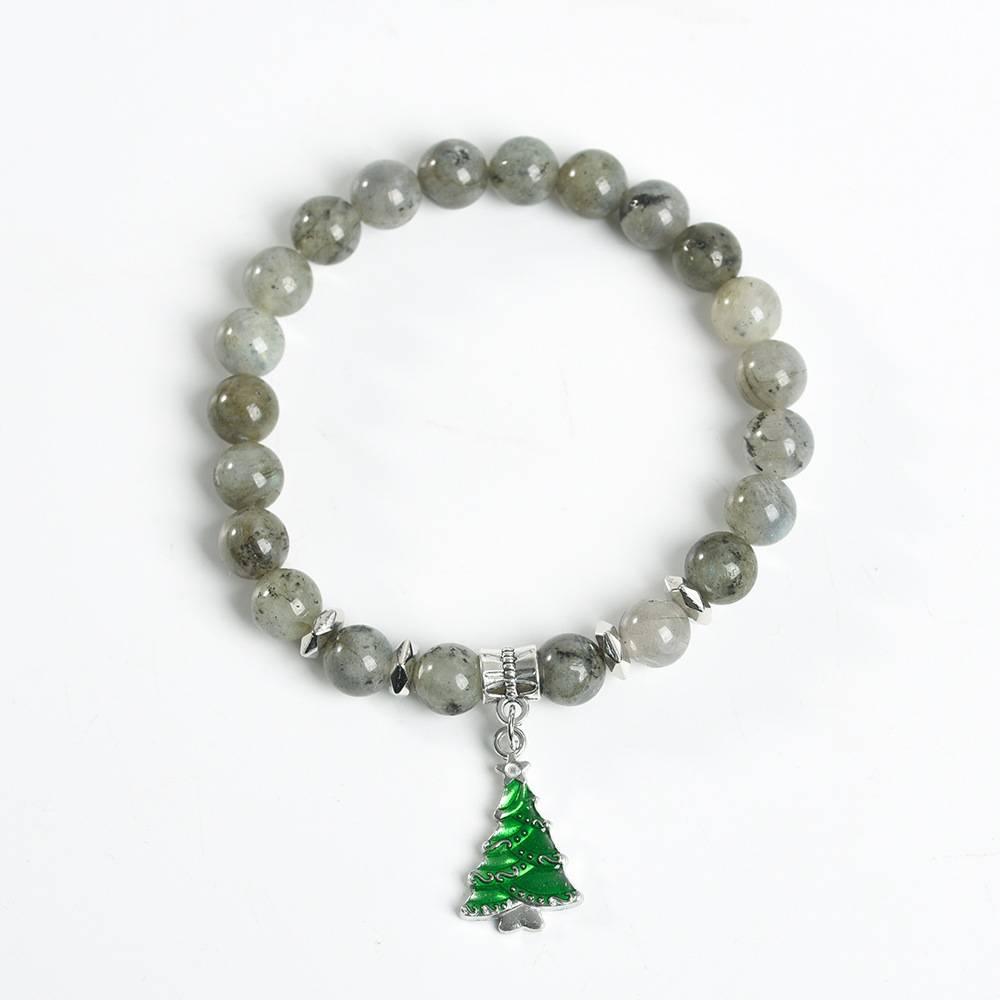 Christmas Tree Charm Crystal Bracelet