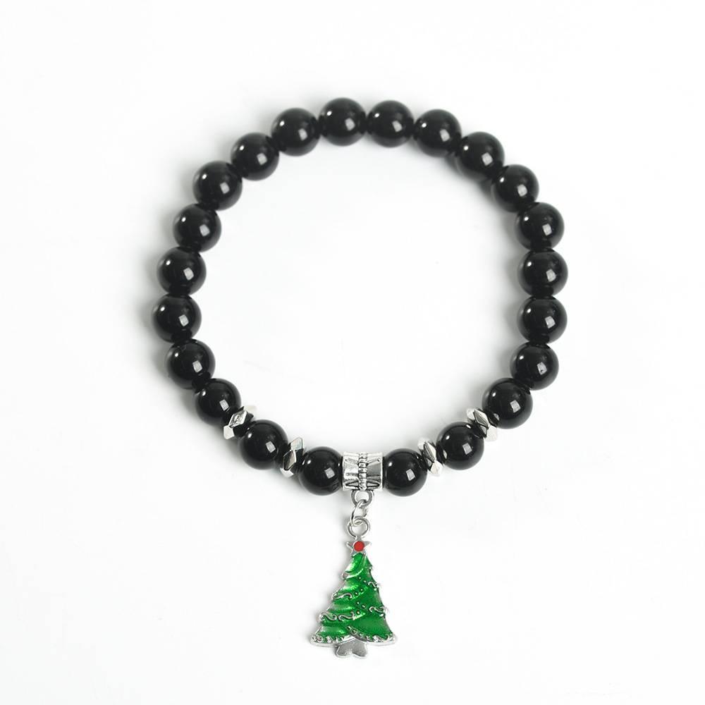 Christmas Tree Charm Crystal Bracelet