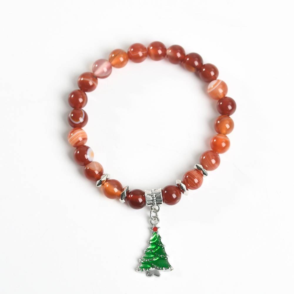 Christmas Tree Charm Crystal Bracelet