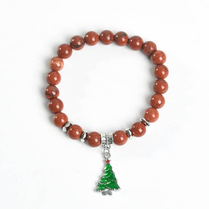 Christmas Tree Charm Crystal Bracelet