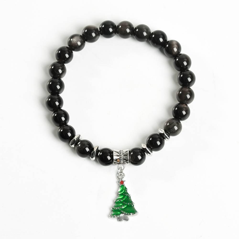 Christmas Tree Charm Crystal Bracelet