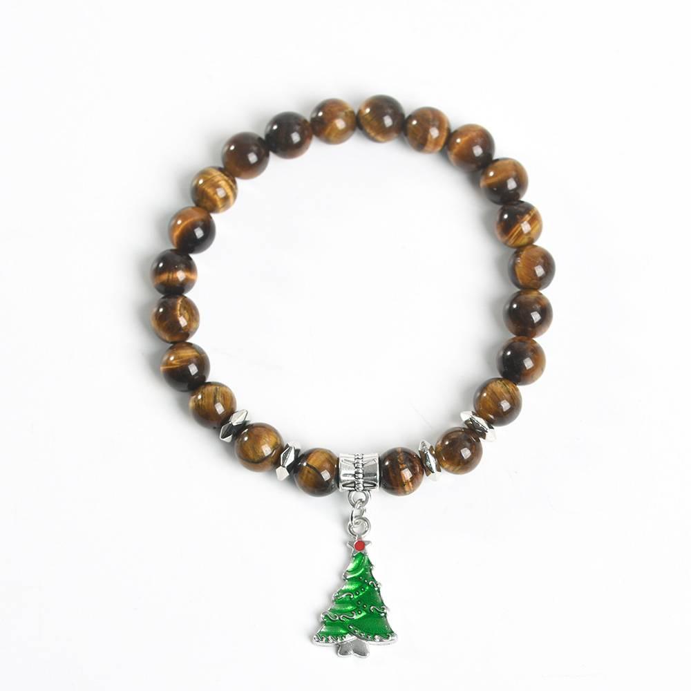 Christmas Tree Charm Crystal Bracelet