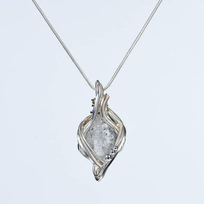 Love at First Sight Crystal Copper Wire-Wrapped Pendant Necklace