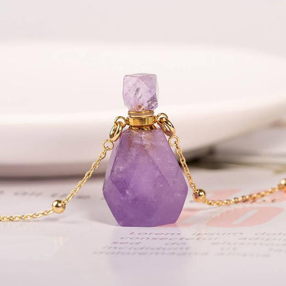 Perfume Bottle Pendant Necklace