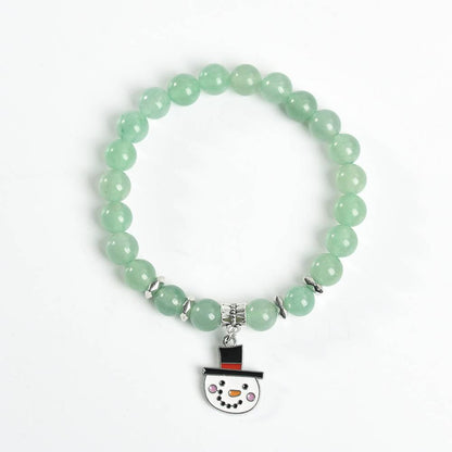 Snowman Charm Crystal Bracelet