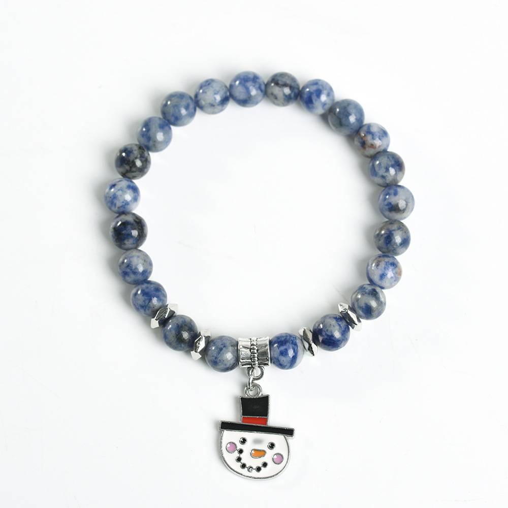 Snowman Charm Crystal Bracelet