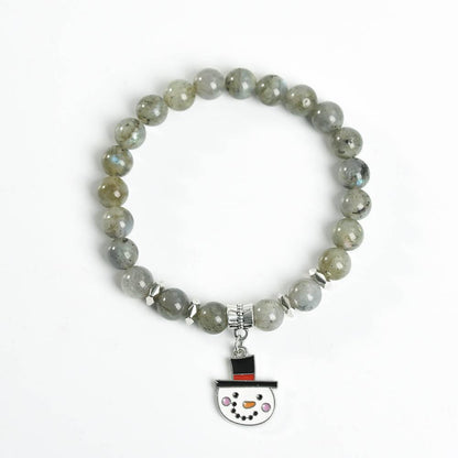 Snowman Charm Crystal Bracelet