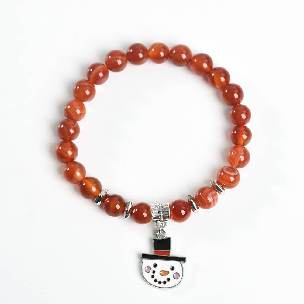 Snowman Charm Crystal Bracelet