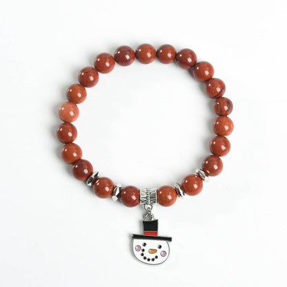 Snowman Charm Crystal Bracelet